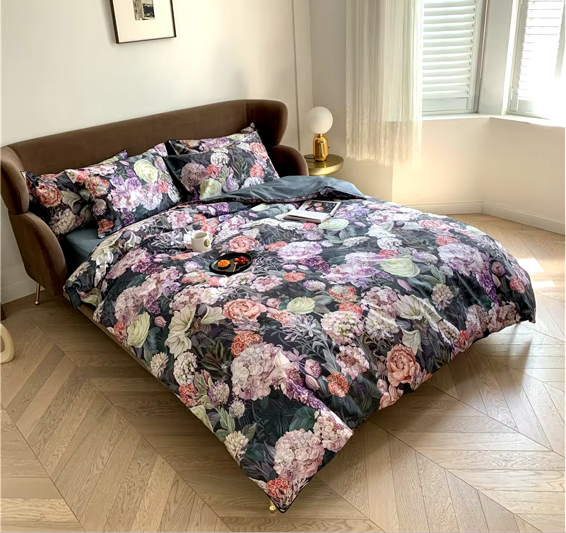 Midnight Blossom Bedding Set