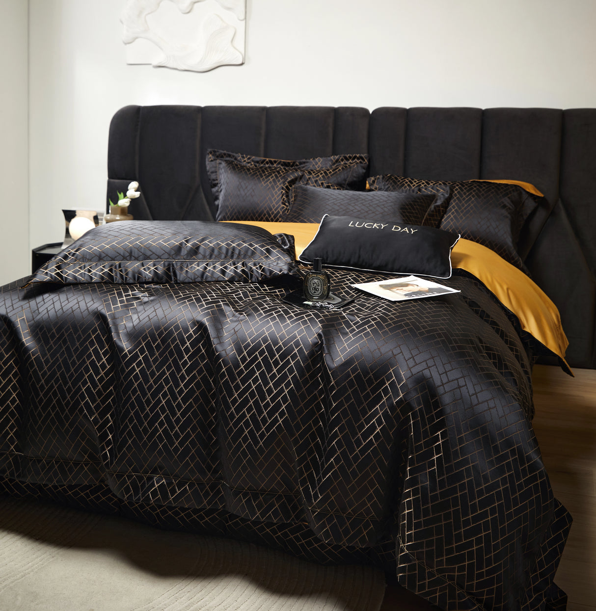 Nordic Satin Egyptian Cotton Bedding Set