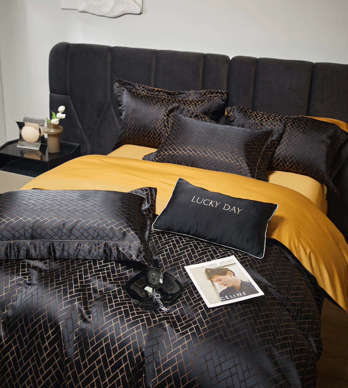 Nordic Satin Egyptian Cotton Bedding Set