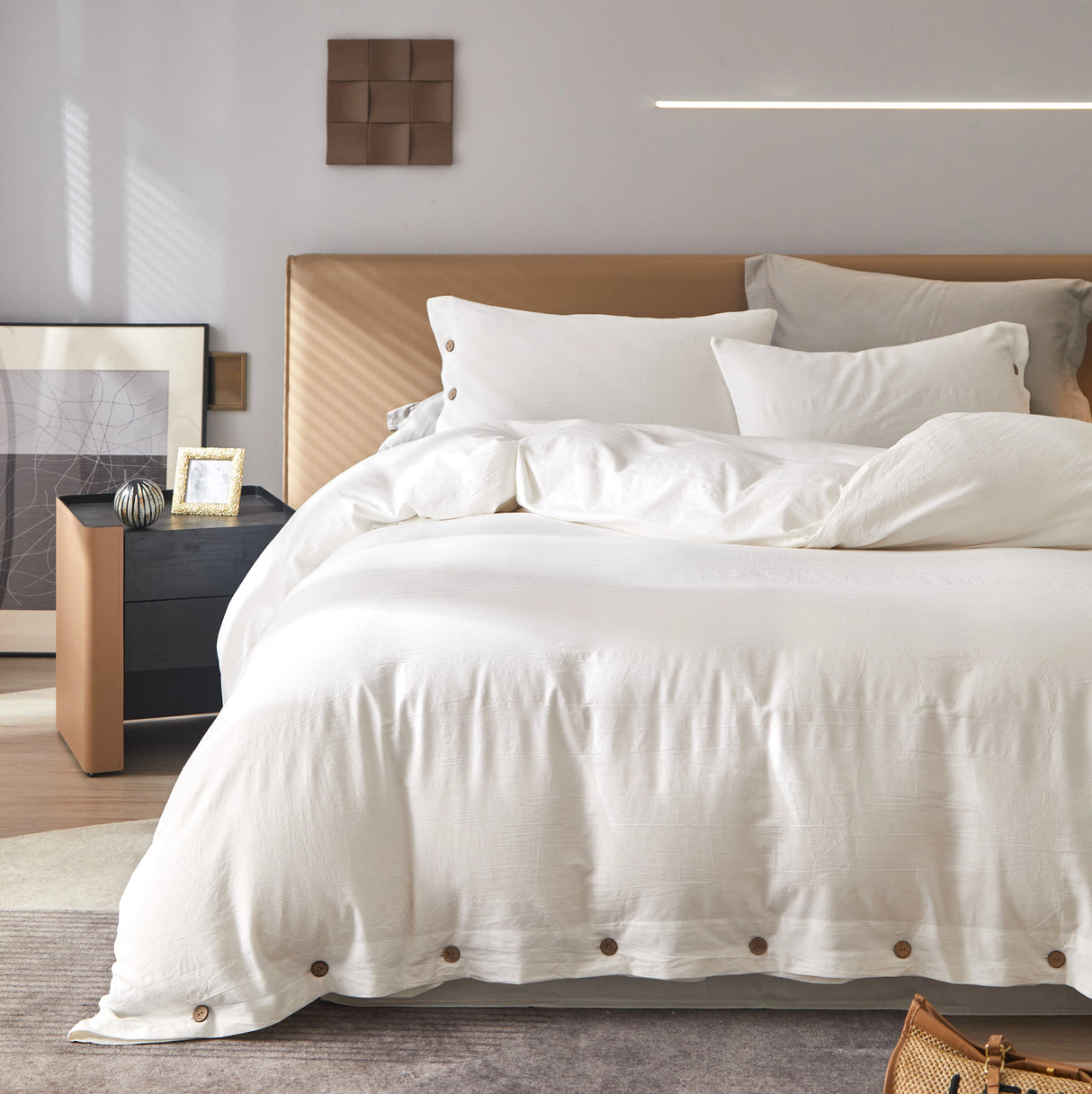Minimalist Washed Cotton Bedding Set