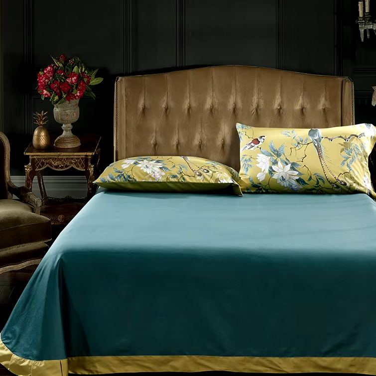 Golden Blossom Bedding Set