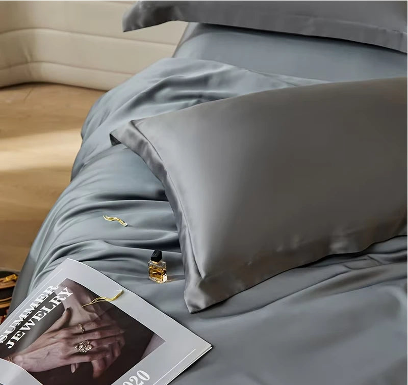 Lorenzo Luxe Bamboo Bedding Set Dark Grey