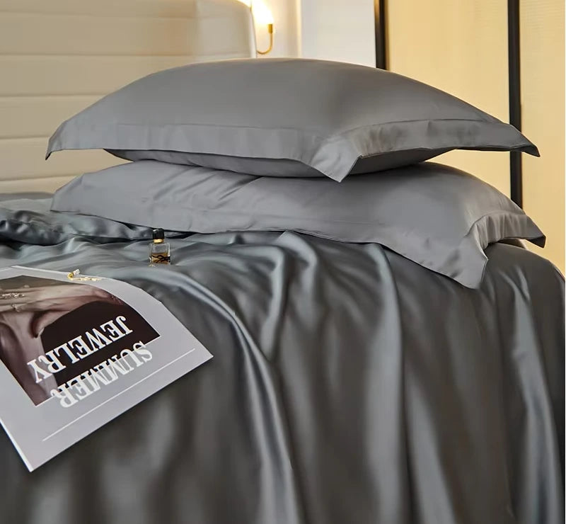 Lorenzo Luxe Bamboo Bedding Set Dark Grey