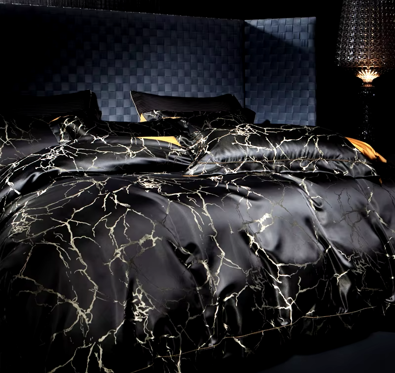 Marble Noir Bedding Set