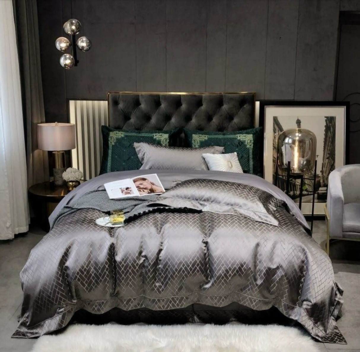 Nordic Satin Egyptian Cotton Bedding Set