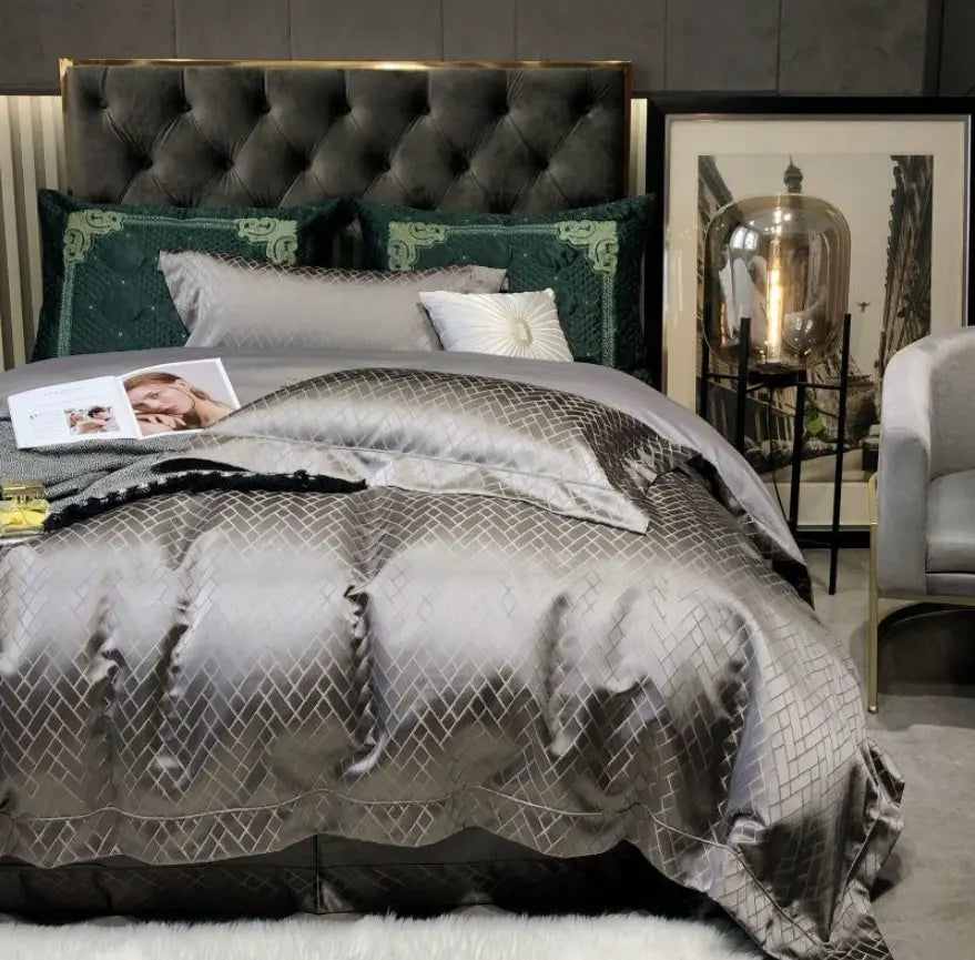 Nordic Satin Egyptian Cotton Bedding Set