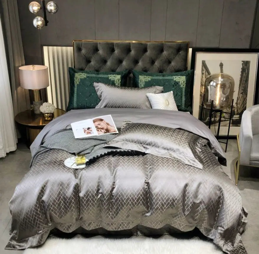 Nordic Satin Egyptian Cotton Bedding Set