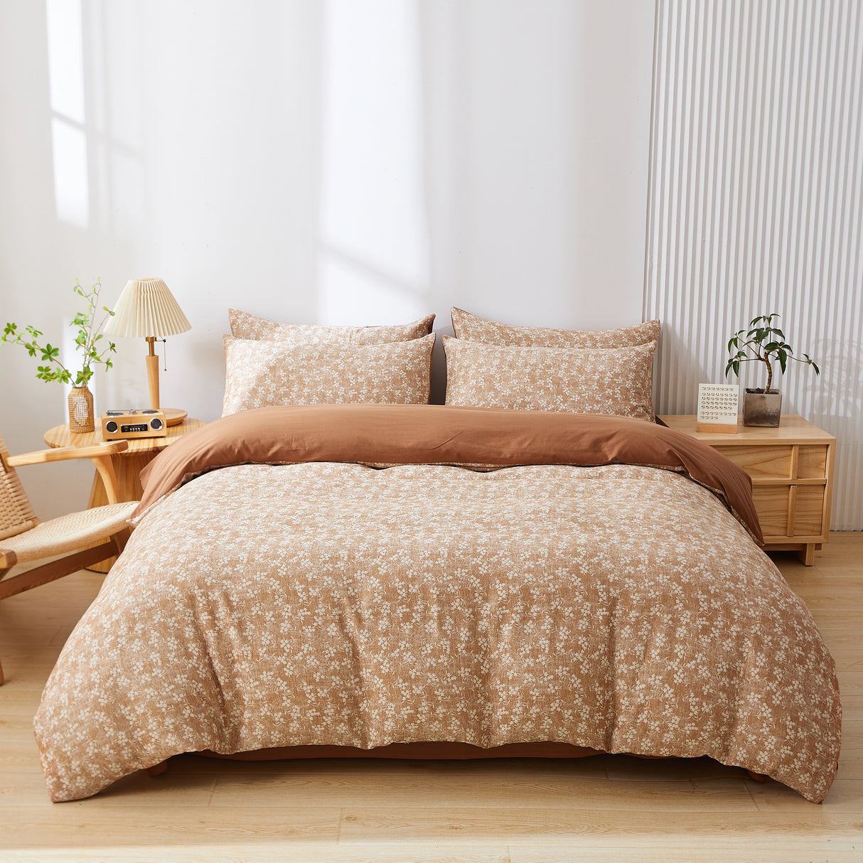 Vintage Floral Cotton Duvet Cover Set