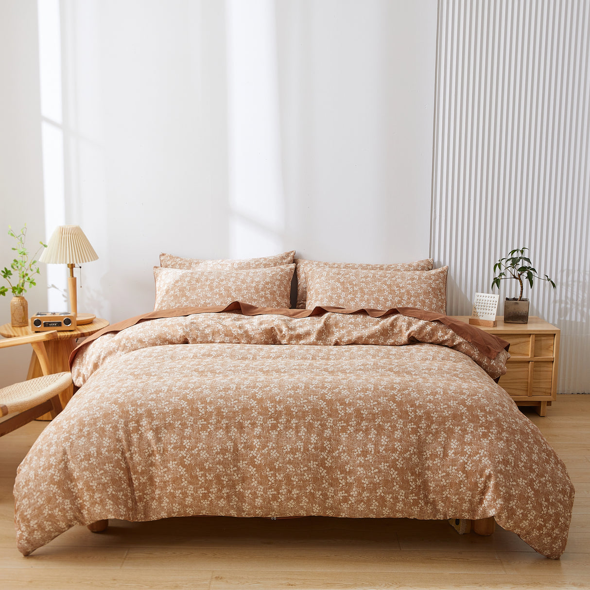 Vintage Floral Cotton Duvet Cover Set