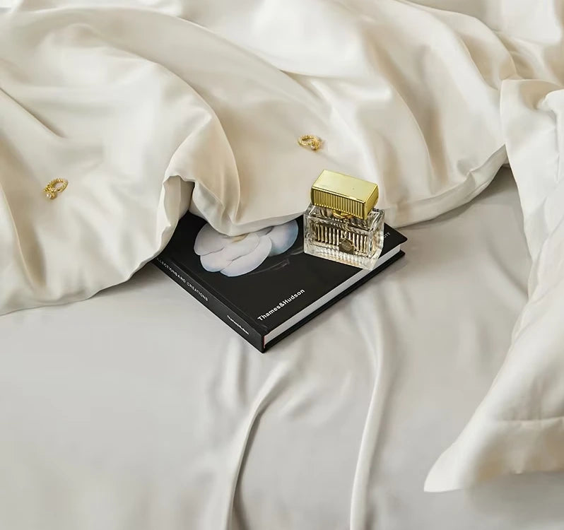 Lorenzo Luxe Bamboo Bedding Set White
