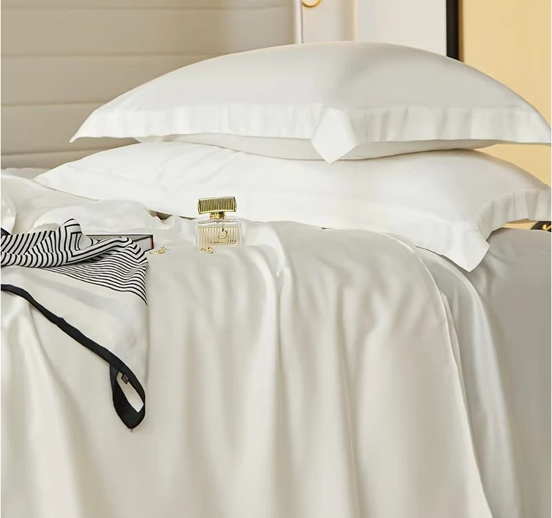 Lorenzo Luxe Bamboo Bedding Set White