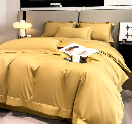 Premium Natural Cotton Bedding Set Yellow